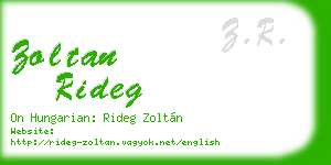 zoltan rideg business card