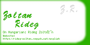 zoltan rideg business card